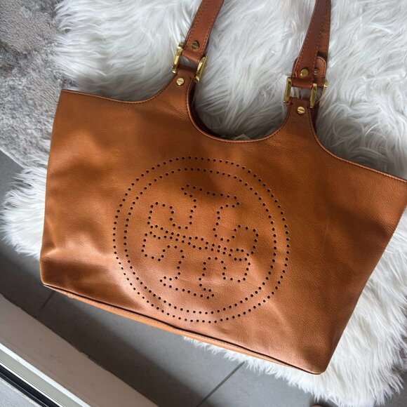 Tory Burch Leather Bombe Tote - Picture 3 of 7